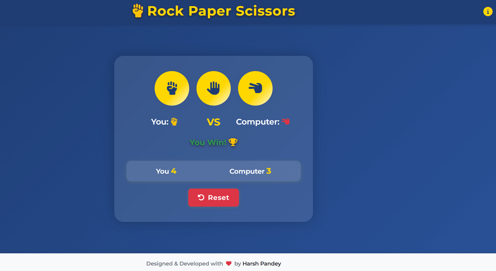 Code Nest Rock Paper Scissors Game