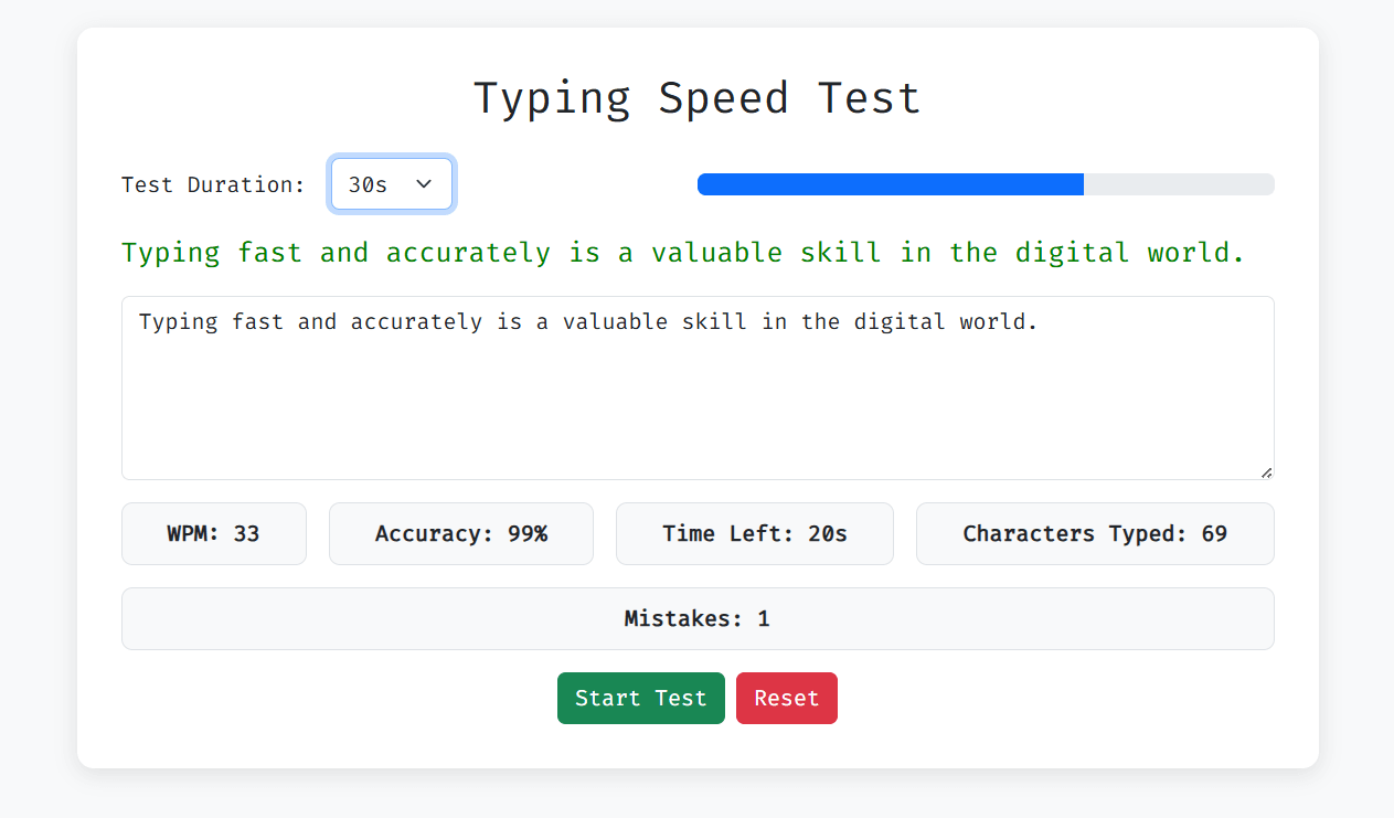 Code Nest Typing Test App