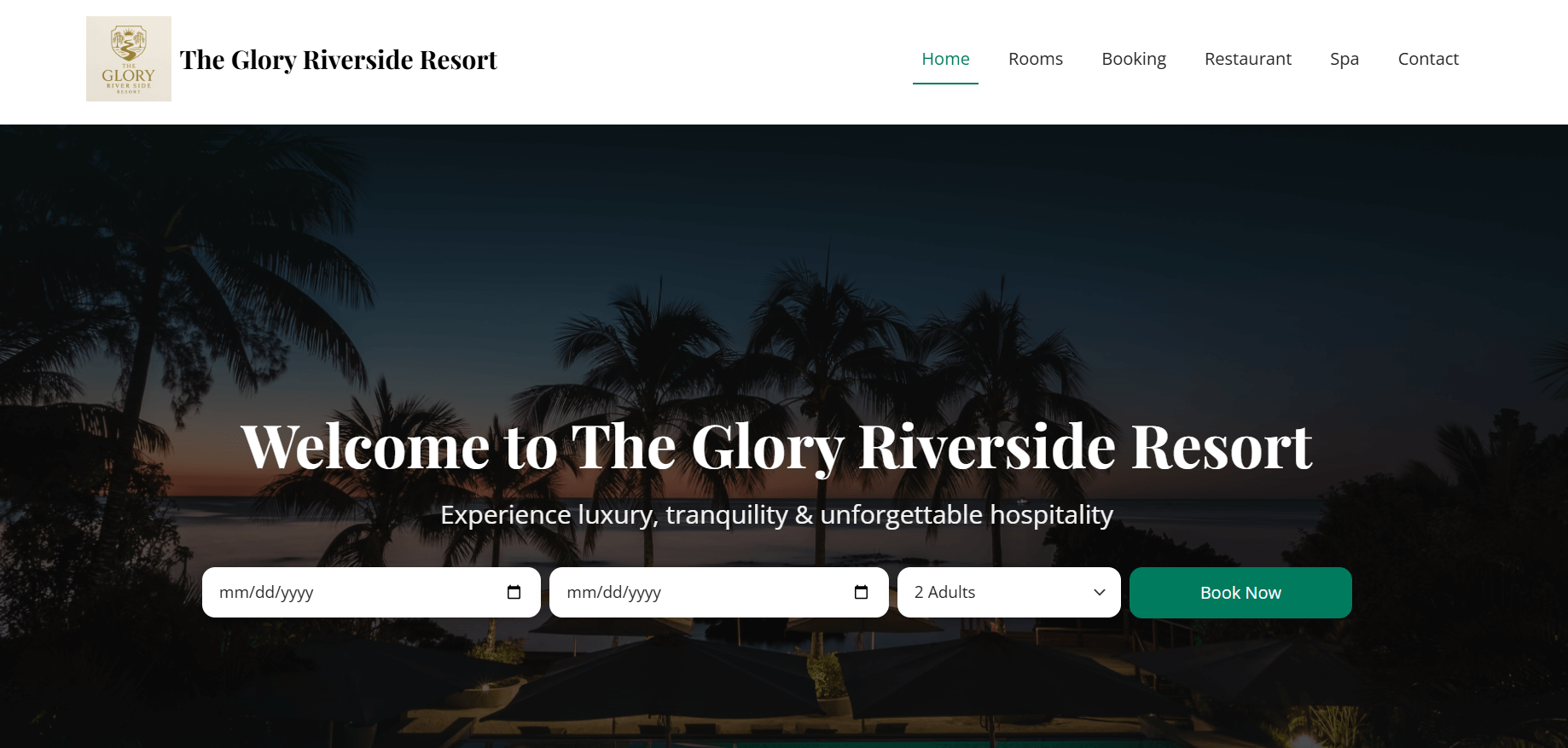 Resort Template Website